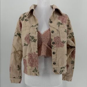 Vintage A.K.A Los Angeles Floral Cotton Jacket Women’s Small Made in USA